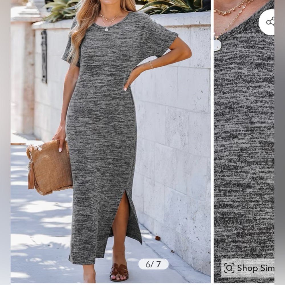 Cupshe Gray Maxi Dress